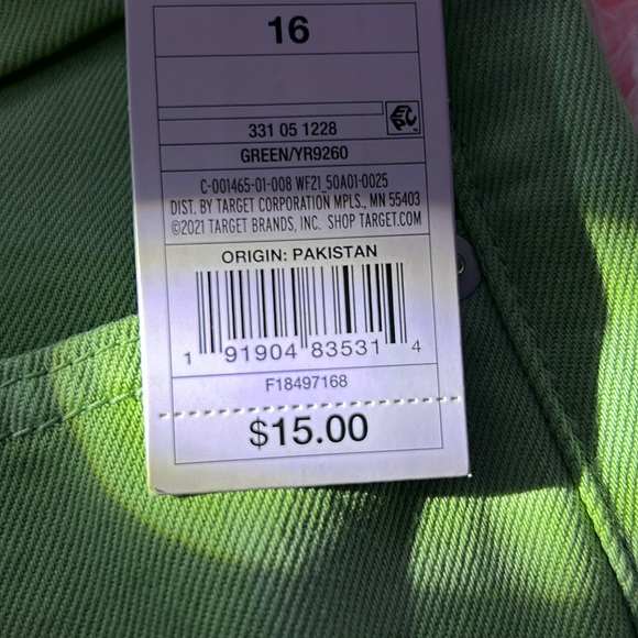 Green checkered denim shorts - Picture 6 of 6